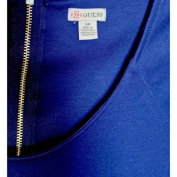 Women’s GUESS Dress Size S Royal Blue zip - Picture 5 of 9